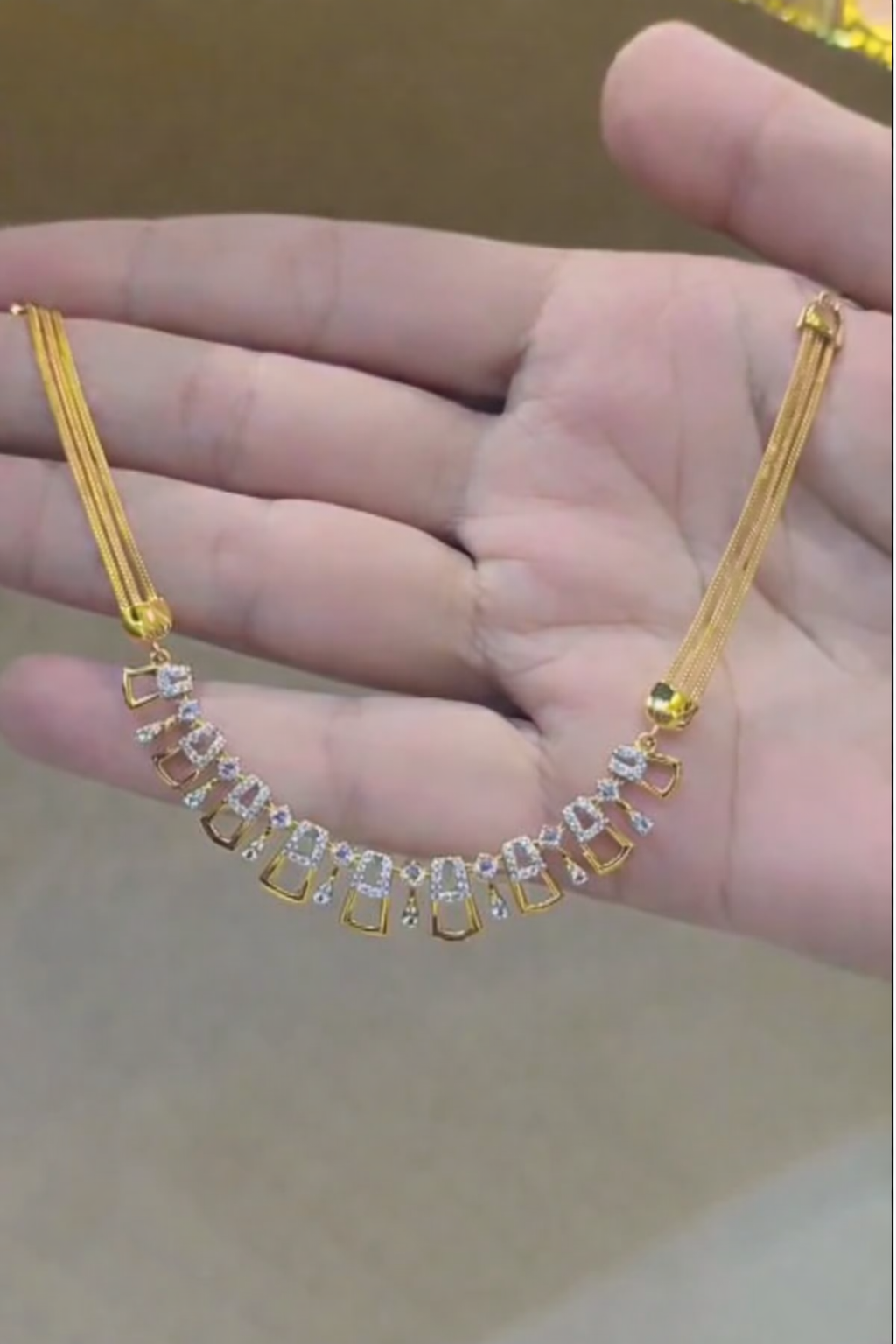 Luxury Gold Plated Diamond Designer Necklace – Premium Party & Wedding Collection