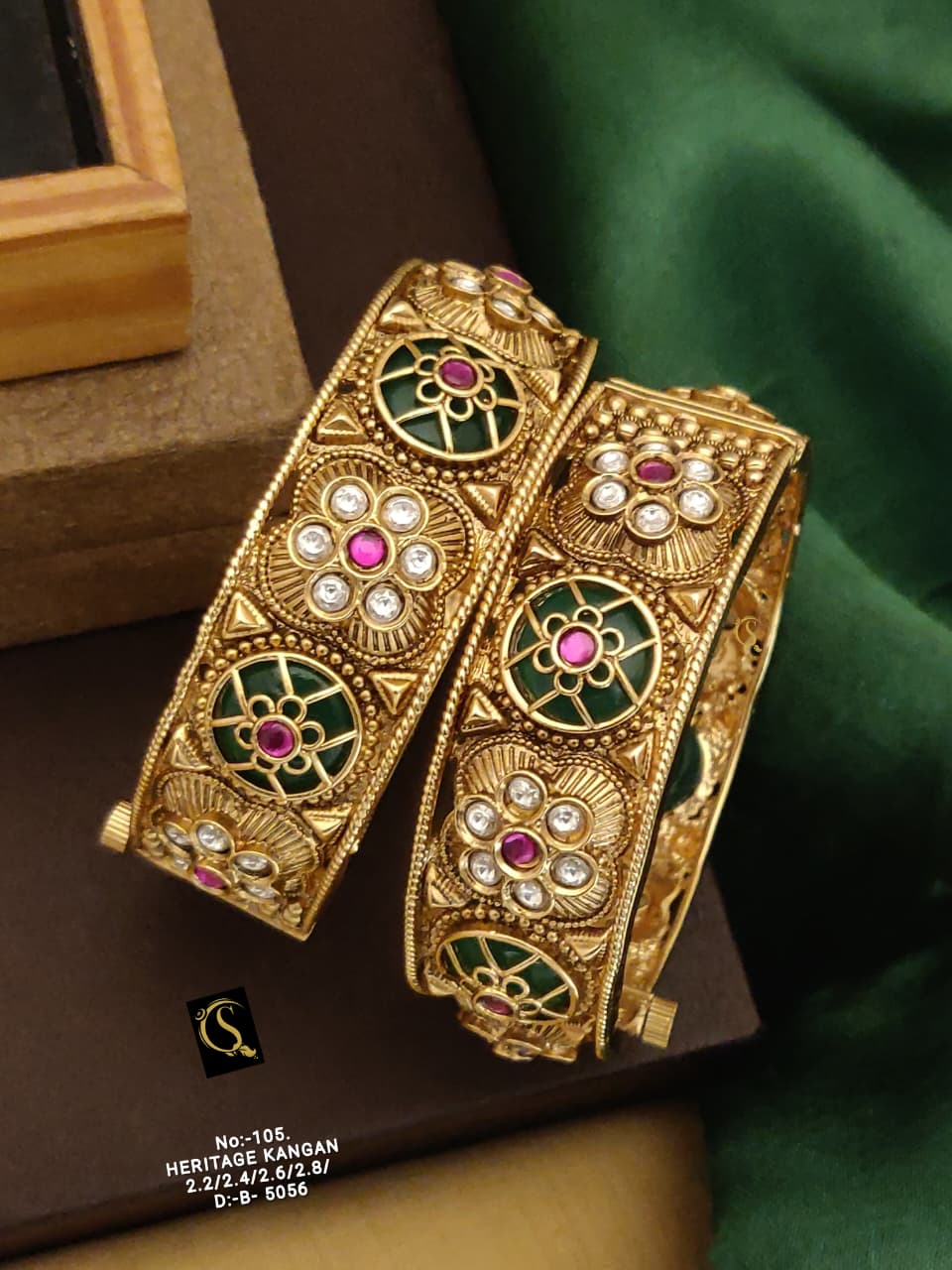 Brass High Gold kada bangle 01