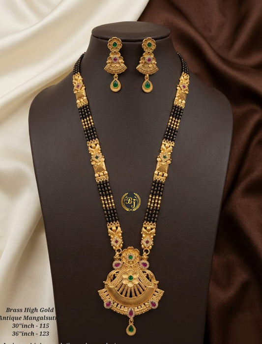 Brass High Gold Rajwadi Mangalsutra 001