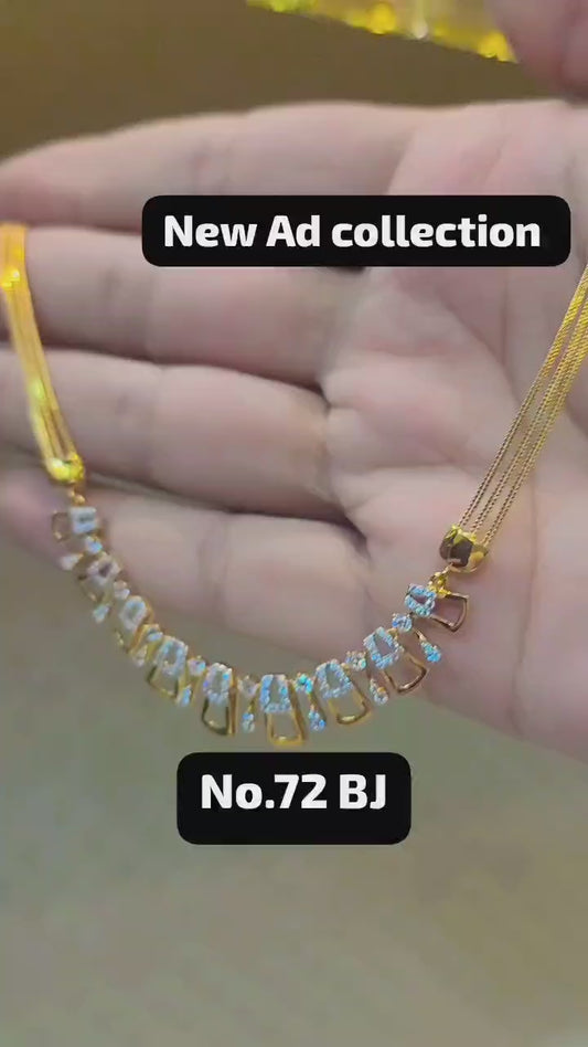 Luxury Gold Plated Diamond Designer Necklace – Premium Party & Wedding Collection